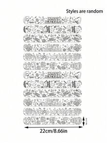 32/22/14/6pcs Birthday Theme Coloring Pages, Party Favors, Birthday Party Interactive Prizes, Party Gifts, Suitable For Filling Birthday Gift Bags (No Other Accessories Included) - Birthday Theme Doodle Bracelet - View 2