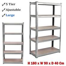 Vandise Heavy Duty 5 Tier Boltless Metal Shelving Unit 875KG Load, Adjustable Garage Storage Rack For Workshop Warehouse, Can Be Split Into 2 Smaller Shelf Units - View 11