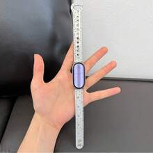 Elegant & Beautiful Watch Band, Multi-Functional, Durable, Exquisite Creative Silver Mist Starry Sky Pattern, Asymmetrical Shape, Suitable For Xiaomi Band 10/9/8 Wristband, Quick Release Buckle Design, Supports NFC Version Sharing, Sports Smart Couple - Multicolor - View 9