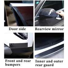 New 3D Anti-Scratch Waterproof Anti-UV Car Door Sill Protector Sticker, Nano Carbon Fiber DIY Adhesive, Car Side Mirror Protection Tape, Car Body Bumper Anti-Scratch Sticker - A - View 2