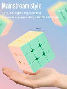 1個碳纖維 3x3 速度魔方玩具，順滑迷你經典 3x3 魔方，彩色專業競賽拼圖魔方，適合初學者，紓壓指尖玩具 - 彩色 - 查看 8