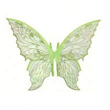 Colorful Double-Layer Butterfly Wings Back Decor, Forest Style Fairy Wings For Girls Birthday Party Photo, Halloween Cosplay Photo Prop, Fairy Angel Wings Accessory - View 11