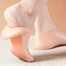 1 Pair Multi-Function Silicone Soft Foot Care Gloves, Moisturizing And Exfoliating, Suitable For Moisturizing, Preventing Cracking, Softening Calluses And Keratin - Multicolor - View 2