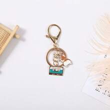 Spot New Leopard Pattern Love Bag Pendant Pendant Keychain Hand-Woven Lanyard Key Chain Pendant - Multicolor - View 12