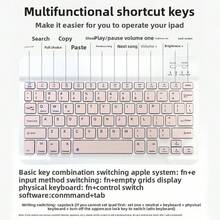 Teclado inalámbrico recargable ultrafino, compatible con iPad, Pro, Mini, Air, compatible con sistemas iOS, Android y Windows, 30 días de uso con una sola carga, teclado inalámbrico de 10 pulgadas - Ver 11