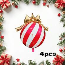 Christmas Bow Hanging Balls, Red, Green, Gold, Multi-Color Options, Festive Color Palette, Suitable For New Year, Christmas Home Decor, Yard Decor, Party Decor - Bow Tie Hanging Ornament - View 11