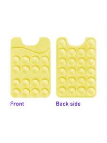 Silicone Double-Sided Suction Cup Card Holder Phone Back Sticker Card Slot Selfie Stand Portable Card Sleeve New Silicone Phone Suction Cup Card Holder Double-Sided Suction Multi-Function Phone Card Holder Coin Purse - Multicolor - View 16