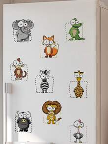 1pc Cartoon Cute Big Eye Adorable Animal Wall Decor Sticker, Removable Room Decoration Wall Decal For Bedroom, Living Room, Kids Room - 1PC - View 5