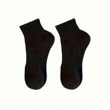6 Pairs Women's Winter Soft Round Neck Socks, Solid Color Sports Fashion Comfortable Casual Socks, Suitable For Daily Wear - Multicolor - View 6