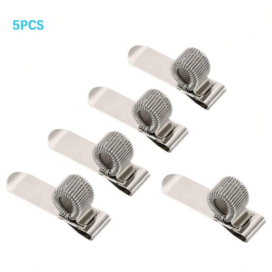 5pcs Spring Pen Clips, Pen Storage Rings, Suitable For Ballpoint Pens, Fountain Pens - Perfect Gift Choice For Students And Writers