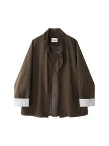 Chaqueta versátil y de moda para uso diario en otoño/invierno - Caqui - Ver 1