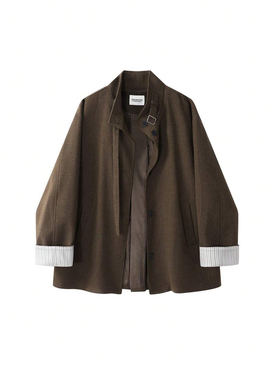 Chaqueta versátil y de moda para uso diario en otoño/invierno - Caqui - Ver 1