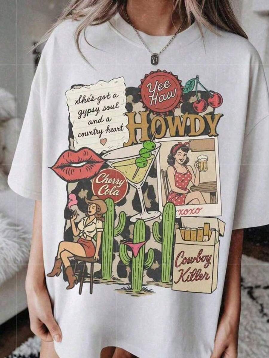 Women T-Shirts - 白色 - 查看 1