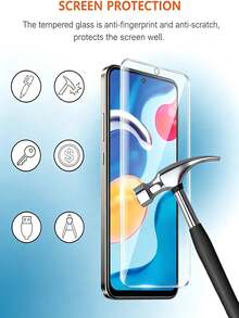 5pcs Tempered Glass Screen Protector, Compatible With Xiaomi Series, 9H Hardness High Definition Transparent Anti-Scratch Anti-Fingerprint Bubble-Free, Fits Phone Case, Anti-Shatter Easy Installation Protective Film, Durable Phone Accessory - Clear - View 3