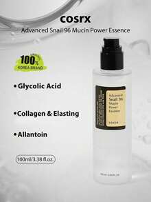 COSRX 96% Snail Secretion Filtrate Intensive Repair Essence, Intensive Care, Deep Hydration, Refines Skin Texture, Soothing & Calming, Long-Lasting Moisturizing, K-Beauty, Korean Makeup, GIFT, 100ml/3.38 Fl Oz - 100ml (3.38 Fl.oz) - View 1