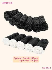 400支唇彩筆 唇彩棒 無屑化妝工具 美容工具 10-600支 - 黑色 - 查看 18