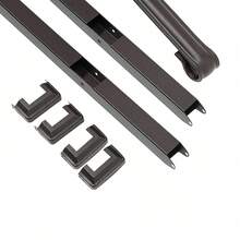 1pc 98*96cm Dark Brown Carbon Steel Handrails For Outdoor, Modern Staircase Handrail, Free Standing 3-Step Handrail For Porches For The Elderly, Children, Disabled, Post-Operative People, Balconies, Gardens, Residential/Office Buildings - B - View 10