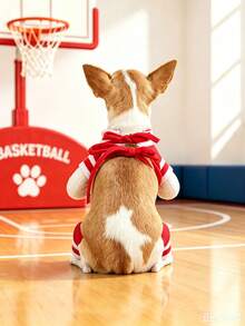1PC Cosplay Basketball Player Dog Costume Pet Halloween Party Outfit Funny Dogs Cats Sports Jersey Clothes With Basketball Design Funny Party Pets Dress Up Clothes - Multicolor - View 5