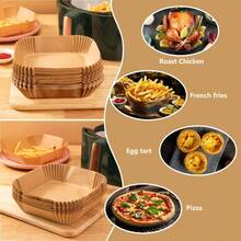 Non-Stick Air Fryer Mat - Oil-Proof And Heat-Resistant, A Must-Have Kitchen Item - Brown + Round - View 6