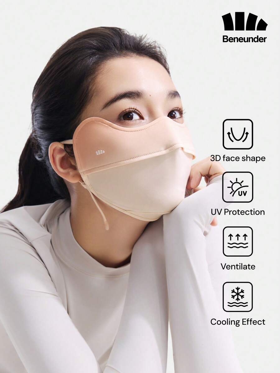 Beneunder Blush Eye-Covering Sun-Protection Mask AL334 - Coral Pink - View 1