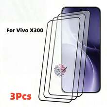 3片裝 3D 曲面鋼化玻璃螢幕保護貼，適用 X300 Pro/X300/V70/Lite/V50/V50 Lite/X200 Pro，高清全螢幕，防刮耐磨，易於安裝 - 無色 - 查看 17