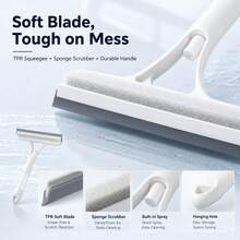 3-In-1 Multifunctional Glass Squeegee With Spray, Wipe And Squeegee Functions, Efficient Cleaning Tool For Windows, Mirrors And Bathroom Glass, One-Pole Design For Enhanced Cleaning Efficiency - Multicolor - View 5