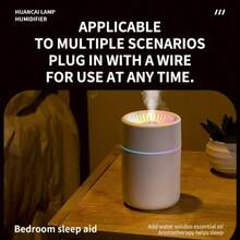 Humidificador Mini USB Portátil Difusor de Aromaterapia, Niebla Fina 360° Luz RGB Colorida Silencioso Humidificador Pequeño, Adecuado para Coche, Escritorio, Dormitorio - Mist - Ver 11