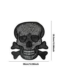 1/4/6/12pcs Halloween Skull PVC Gold Foil Placemats, Hotel Restaurant Decoration Heat-Resistant Non-Slip Table Mats, Western Style Table Mats For Weddings, Parties, Autumn Harvest Festival, Holiday Celebrations, Picnics, Camping, Birthday Banquet Table Decor - Multicolor - View 7