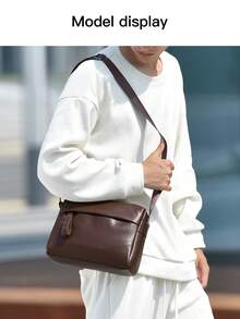 New PU Crossbody Bag, Business Casual Bag, Student Bag, Commuter Bag, Premium PU Material, - Multicolor - View 2