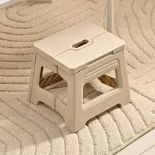 1pc Plastic Portable Folding Stool, Outdoor Handheld Stool, Fishing Stool, Camping Compact Stool - Multicolor - View 3