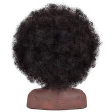 Afro Mannequin Heads With 100%Real Hair With Adjustable Tripod Hairdressing Dolls Training Head For Practice Styling Braiding - View 3