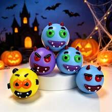 Halloween Devil Squishy Toy, Cute Monster Stress Relief Squeeze Ball, Soft TPR Fidget Toy, Children's Halloween Party Gift, 4 Styles Available - Multicolor - View 2