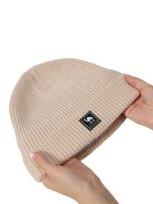 CAMEL CROWN Topi Rajut Unisex, Topi Hangat Tahan Angin Serbaguna untuk Semua Musim, Topi Tengkorak Ukuran Besar - Aprikot - View 2