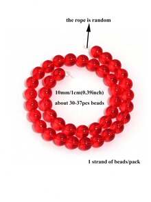1 Strand Clear Red Glass Beads Smooth Loose Round Crystal Beads For Jewelry Making DIY Bracelet Necklace Accessories 4/6/8/10mm - Multicolor - View 12