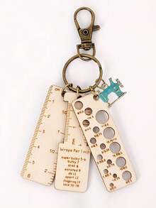 Wooden Stick Gauge Ruler, Wooden Marker Clips, Woven Marker Clips, Number Clips, Keychain, Bag Pendant, Wooden Carved Round Storage, Wooden Woven Needle Gauge And Ruler Set - Precision Craft Tools For Crochet, Size Range 60mm To 1mm, Portable With Measurement Markings, Ideal For DIY Projects And Travel, Suitable For Yarn Crochet, Includes Various Styles Of Knitting Tools, Perfect For Sewing And Knitting Projects, Back To School Gift, Teacher Gift. - Multicolor - View 12