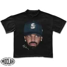 Camiseta Vintage de Drake |   Camiseta Gráfica de Rap Merch |   Para Todos Los Perros |   Impresión Gráfica de Hip Hop Rara - Negro - Ver 1
