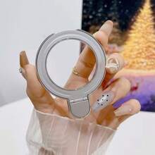 1 Buah Dudukan Ponsel Bulat Logam Berongga, Dudukan Ponsel Meja Cincin Jari Lentur, Stiker Belakang Magnetik, Dudukan Sederhana Berongga, Cocok untuk Panel Belakang Halus, Model Universal - MultiWarna - View 6
