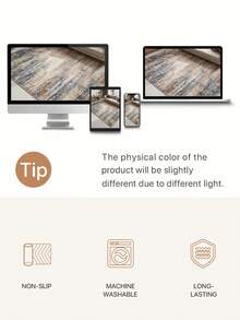 1pc Multi-Color Gradient Living Room Rug, Suitable For Kitchen, Dining Room, Bedroom, Room Holiday Decor, Indoor/Outdoor, Office, Lobby, Non-Slip Door Mat, Bathroom Rug, Hallway, Study, Gaming Area - Multicolor - View 11
