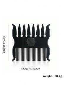 Peine giratorio 360° de doble cara con dientes anchos y finos en color negro, peine de peinado y cuidado de barba para hombres, peine de textura de cabello con dientes anchos, peine de dientes finos para cabello liso y flequillo de mujeres, peine giratorio portátil de bolsillo para alivio del estrés - 8360#Peine con rodamiento negro - Ver 6