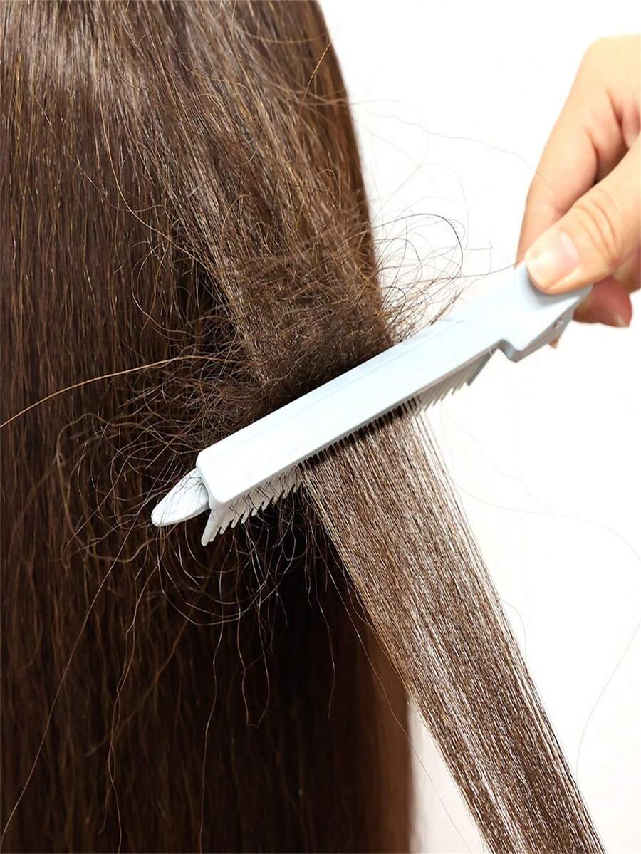 1件專業沙龍美髮梳子 黑色多功能挑染夾梳 用於髮型造型 防靜電梳 - 彩色 - 查看 1