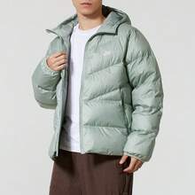 Nike WINDRUNNER Therma-FIT ADV Men's Water-Repellent Woven Loose Fit Hooded Insulated Zip-Up Long Sleeve Puffer Jacket - Green - View 3