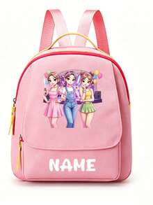 Personalized Back To School Backpack, Casual Versatile Music Idol Theme Print, Zipper Closure Nylon Material, Adjustable Shoulder Straps, Hand-Carry, Dancing, Shopping, Outdoor Trips, Birthday Gift, Aesthetic, Fandom-Core, Concert Essentials - Multicolor - View 26