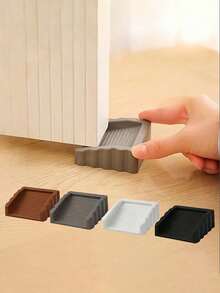 1/4pcs Creative Rubber Door Stopper, Anti-Pinch Anti-Collision Door Wedge, Suitable For All Homes, Perfect Home And Office Decor - Multiple Styles - View 3