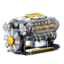 1 buah Mainan Balok Bangunan Mesin V8 Supercar Kreatif, Mainan Rakitan Model Mesin V8, Mainan Model Mini Mesin V8 DIY MOC, Proyek Konstruksi STEM untuk Dewasa, Mainan Edukasi Sains Fisika, Model Pajangan Meja, Hadiah Ulang Tahun, Mainan Balok Bangunan - MultiWarna - View 6