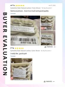 Sibeuna 5对Rikuaild自然棕色卡通风格假睫毛，精致浓密卡通睫毛，自然睫毛嫁接妆容 - 自然纖長款 - 查看 4