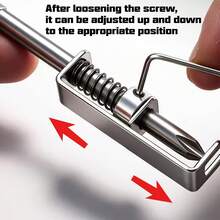 2/3pcs-Spring-Loaded Screwdriver Holder, Spring Clip Design To Prevent Dropping, Designed For One-Handed Use With Ergonomic Locking Mechanism. Spring Positioning One-Handed Operation Universal Screw Fixing Tool With Cross-Head Bit. Tool Accessories, Power Tool Accessories. - Multicolor - View 6