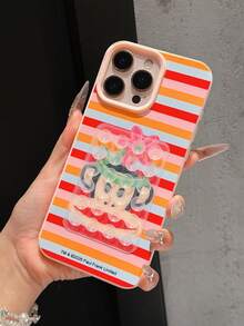 官方授權 Paul Frank 液態手機殼附吸盤組，全方位防摔保護鏡頭，卡通氣球猴彩色條紋圖案，新款保護殼適用於 iPhone 13/14/15/16/17 Pro Max - 彩色 - 查看 5