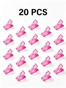 TOMICCA 5/10/20pcs Of 6 Colors Nail Clips, Quick Construction Of Nail Shape Tips, Nail Clip Finger Extension Tool, Use For Quick Molding Glue, Crystal Extension Glue Fake Nail Mold Fixing Clip, DIY Nail Tool - Multicolor - View 22
