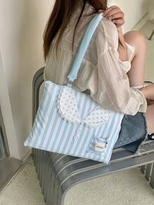 LifeHoHo Cute Laptop Bag, Striped Shirt Style, Compatible With MacBook 13/14 Inch, 10/11 Inch Tablet Storage Bag, 15/15.6 Inch Computer Shoulder Bag - View 12