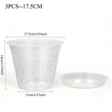 5pcs/4pcs/3pcs Transparent Orchid Pots With Base, 3"/4"/5"/6"/7" Plastic Multi-Size Flower Pots, Modern Plant Growing Pots, Premium Weatherproof Outdoor Rooting & Seedling Cultivation Pots, Includes Gardening Accessories, Suitable For Professional Gardening Tools, Drainage Hole Breathable Slotted Clear Plastic Orchid Planters For Indoor/Outdoor Plants And Orchids - A - View 13